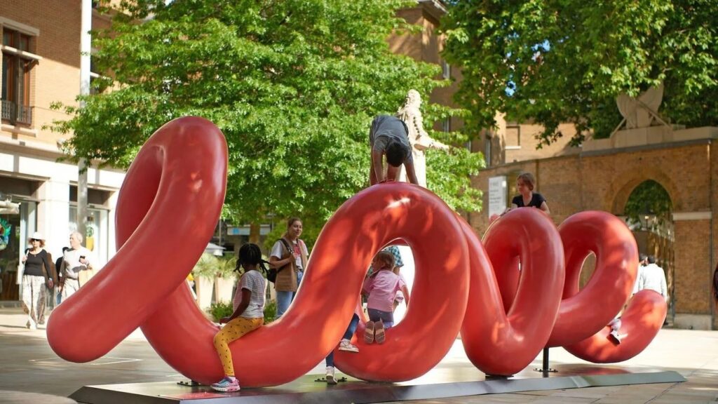 This brightly whimsical new interactive sculpture is now in Union Square